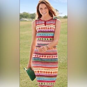 NWT Talbots Multicolor Floral Sheath Dress Sleeveless 12P